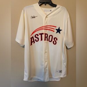 Nike Houston Astros Cooperstown Collection Jersey Cream Size Large MLB NWOT